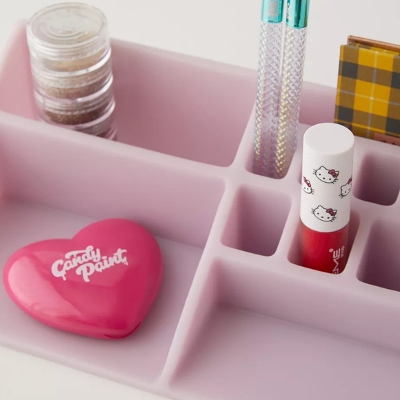 New UO Makeup Organizer Resin Countertop Display Purple Desk Organizer Caddy - Picture 4 of 5